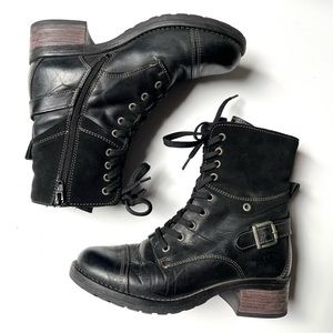 TAOS Crave black leather ankle boots - RARE - 38/7-7.5